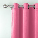 Nickel Grommet Velvet Curtain Drape Panel with Blackout Lined Birkin