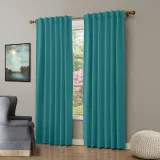 Set of 2 Back Tab or Rod Pocket Thermal Insulated Blackout Curtain Paz