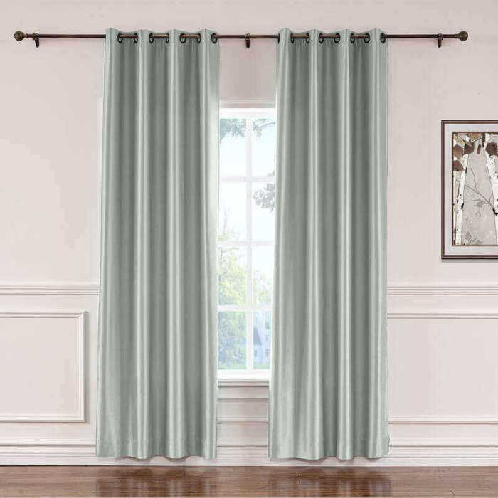 CUSTOM Lao Hang Zhou Light Grey Polyester Cotton Thermal Insulated Curtain