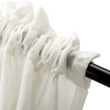 Indoor Outdoor Sheer Curtain Rod Pocket with 1 Inch Flange Wide Opulent Voile Drape SCANDINA