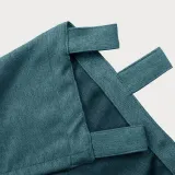 Textured Faux Linen Window Curtain Tab Top Drapery Olive
