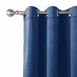 CUSTOM Birkin Ultramarine Blue Velvet Curtain Drapery With Lining For Traverse Rod Pole or Track
