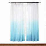 Pinch Pleated Gradient Ombre Sheer Curtain Tulle Gradual Drape HANNA