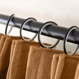 Heavyweight Faux Linen Curtain Pinch Pleat Drapery For Traverse Rod Ring Clip or Track Olive