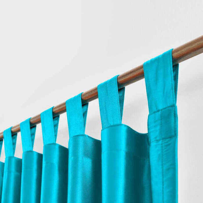 CUSTOM Lao Hang Zhou Turquoise Polyester Cotton Thermal Insulated Curtain