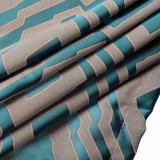 High Density Rhomboid Jacquard Drapery Dust Proof Two-Toned Damask Diamond Curtain NINA