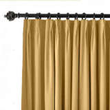 Blackout Lined Velvet Curtain Drapery Panel For Traverse Rod or Track Birkin