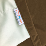 Flat Hook Velvet Curtain Drape with Blackout Lined For Track with Ring Clip or Traverse Rod and Rod with Rings Birkin