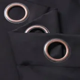 Set of 2 Antique Bronze Grommet Thermal Insulated Blackout Curtain Paz