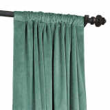 CUSTOM Birkin Teal Velvet Curtain Drapery With Lining For Traverse Rod Pole or Track