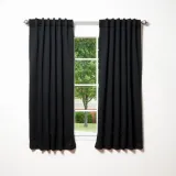 Set of 2 Back Tab or Rod Pocket Thermal Insulated Blackout Curtain Paz