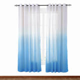 Nickel Grommet Gradient Ombre Sheer Curtain Tulle Gradual Drape HANNA