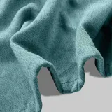 Rod Pocket Faux Linen Textured Curtain Drape Olive