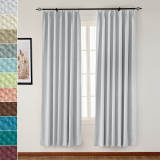 Pinch Pleated Jacquard Circle Bubble Wrinkle Curtain Drapery For Traverse Rod or Track Pin Hooks Included Bella