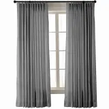 Textured Faux Dupioni Silk Curtain Drapery YUN