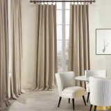 Cotton Linen Curtain Drapery Flat hook for Track Lined Curtain MaSha