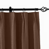 Pinch Pleated Jacquard Circle Bubble Wrinkle Curtain Drapery For Traverse Rod or Track Pin Hooks Included Bella
