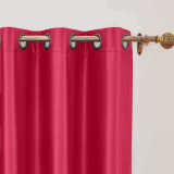 CUSTOM Lao Hang Zhou Red Polyester Cotton Thermal Insulated Curtain
