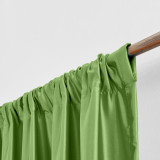 3 Inches Rod Pocket Soundproof Fuax Silk Window Curtain Panel with Blackout Lined LHZ