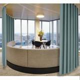 【Custom】Liz Polyester Linen Window Curtain Drapery Panel with White Thermal Lined, 37 Colors