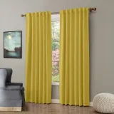 Set of 2 Back Tab or Rod Pocket Thermal Insulated Blackout Curtain Paz