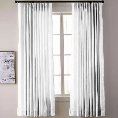 Textured Faux Dupioni Silk Curtain Drapery YUN