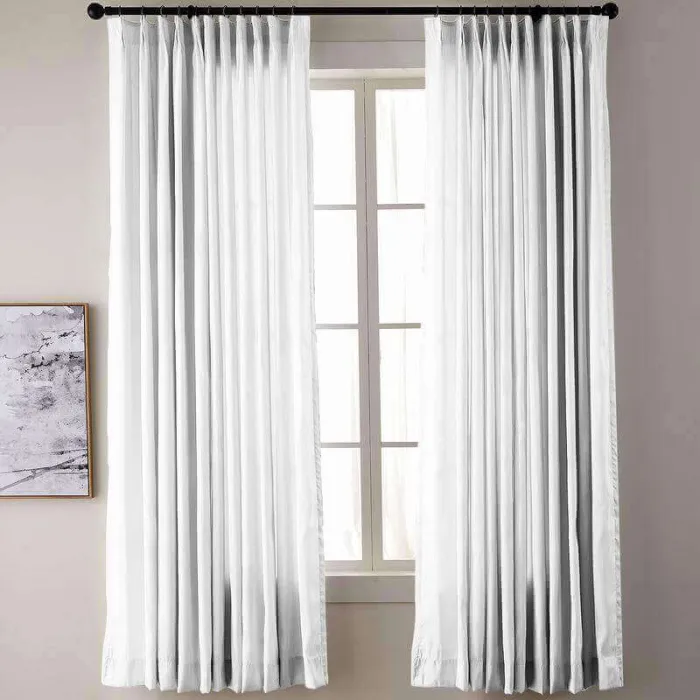 Textured Faux Dupioni Silk Curtain Drapery YUN