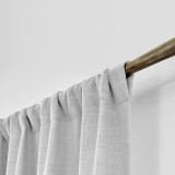 Rod Pocket Faux Linen Window Curtain with Blackout Lined LIZ
