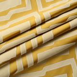 High Density Rhomboid Jacquard Drapery Dust Proof Two-Toned Damask Diamond Curtain NINA