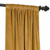 CUSTOM Birkin Wheat Velvet Curtain Drapery With Lining For Traverse Rod Pole or Track