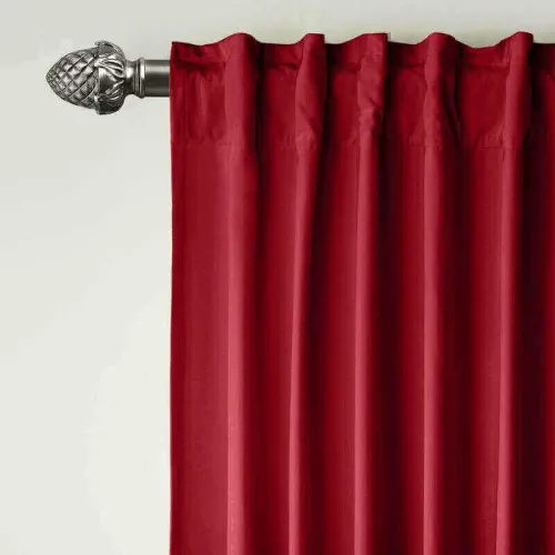 CUSTOM Birkin Raspberry Red Velvet Curtain Drapery With Lining For Traverse Rod Pole or Track