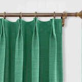 CUSTOM Liz Peacock Polyester Linen Window Curtain Drapery with Lined