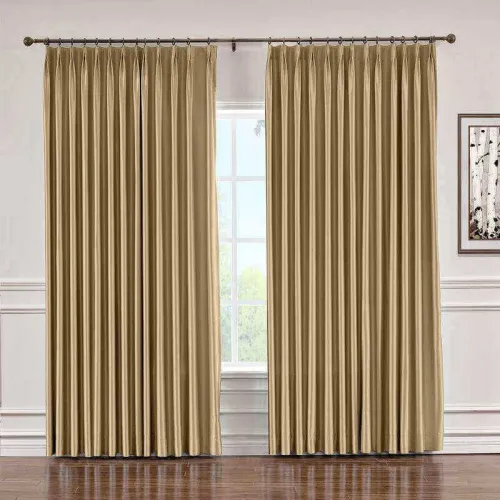 CUSTOM Lao Hang Zhou Taupe Polyester Cotton Thermal Insulated Curtain