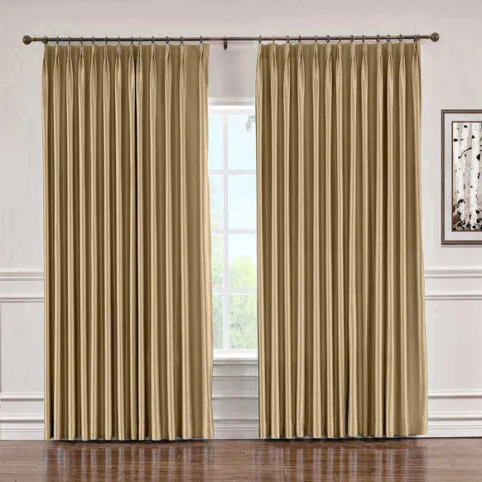 CUSTOM Lao Hang Zhou Taupe Polyester Cotton Thermal Insulated Curtain