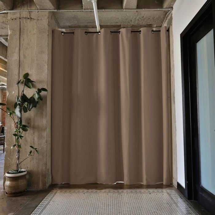 Antique Bronze Grommet Premium Heavyweight Room Divider Curtain Panel PAZ