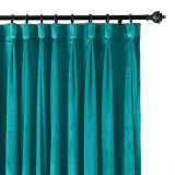 CUSTOM Birkin Turquiose Velvet Curtain Drapery With Lining For Traverse Rod Pole or Track