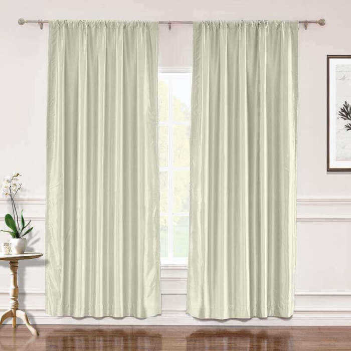 CUSTOM Lao Hang Zhou Ivory Polyester Cotton Thermal Insulated Curtain