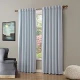 Set of 2 Back Tab or Rod Pocket Thermal Insulated Blackout Curtain Paz