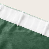 Flat Hook Heavyweight Faux Linen Curtain For Traverse Rod Ring Clip or Track Olive