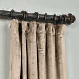 CUSTOM Birkin Cashmere Velvet Curtain Drapery With Lining For Traverse Rod Pole or Track