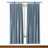 Tab Top Rhomboid Jacquard Dust Proof Curtain Two-Toned Damask Diamond with Blackout Lined NINA