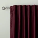 Set of 2 Back Tab or Rod Pocket Thermal Insulated Blackout Curtain Paz