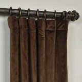 CUSTOM Birkin Java Velvet Curtain Drapery With Lining For Traverse Rod Pole or Track