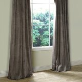 Nickel Grommet Velvet Curtain Drape Panel with Blackout Lined Birkin