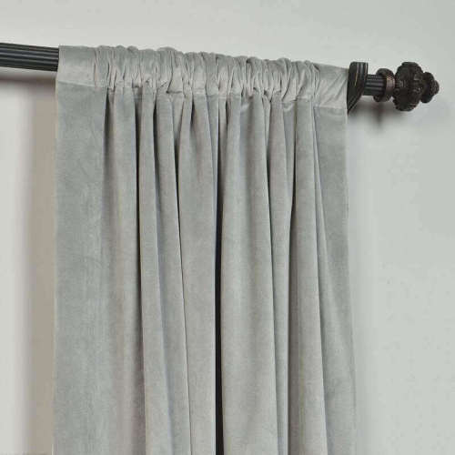 【Custom】Birkin Velvet Curtain Drapery With White Blackout Thermal Lining, Velvet Drape For Traverse Rod, Pole or Track, 72 Colors