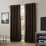 Set of 2 Back Tab or Rod Pocket Thermal Insulated Blackout Curtain Paz