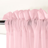 Indoor Outdoor Sheer Curtain Rod Pocket with 1 Inch Flange Wide Opulent Voile Drape SCANDINA