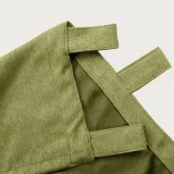 Textured Faux Linen Window Curtain Tab Top Drapery Olive