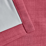 Rod Pocket Faux Linen Window Curtain with Blackout Lined LIZ