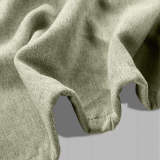 Rod Pocket Faux Linen Textured Curtain Drape Olive